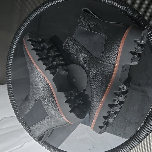 Madewell Black The Citywalk Lug Sole Chunky Chelsea Boots Size 6 - Picture 8 of 12